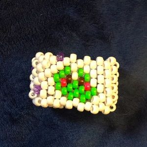 Frog kandi cuff bracelet